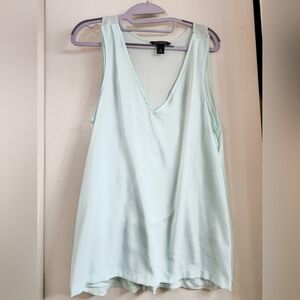 Light Blue Sleeveless V-Neck Top